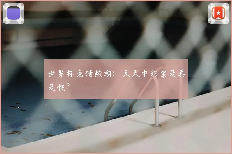 世界杯竞猜热潮:天天中彩票是真是假?